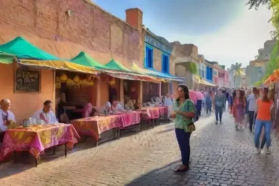 Una ciudad vibrante llena de arte