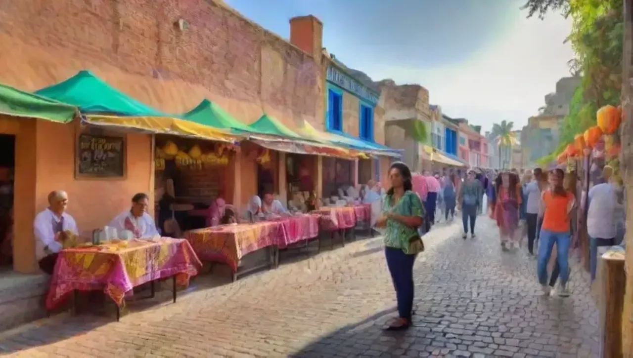 Una ciudad vibrante llena de arte