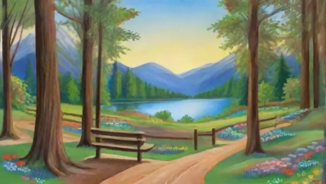 Naturaleza vibrante con bosques